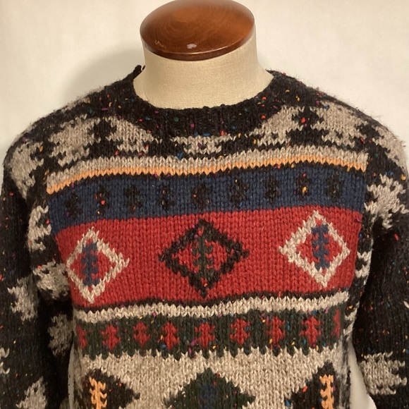 Woolrich Vintage Mens Wool Southwest Aztec design Sweater size small - Picture 2 of 10
